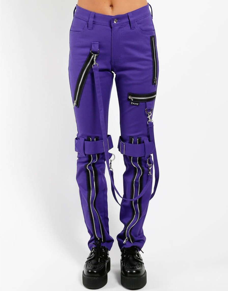 Women * | Trippnyc.Com Women Bondage Pant Purple