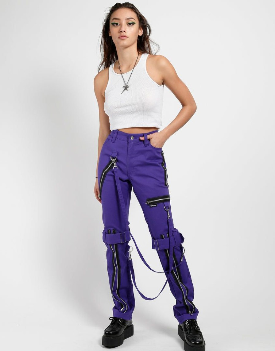 Women * | Trippnyc.Com Women Bondage Pant Purple