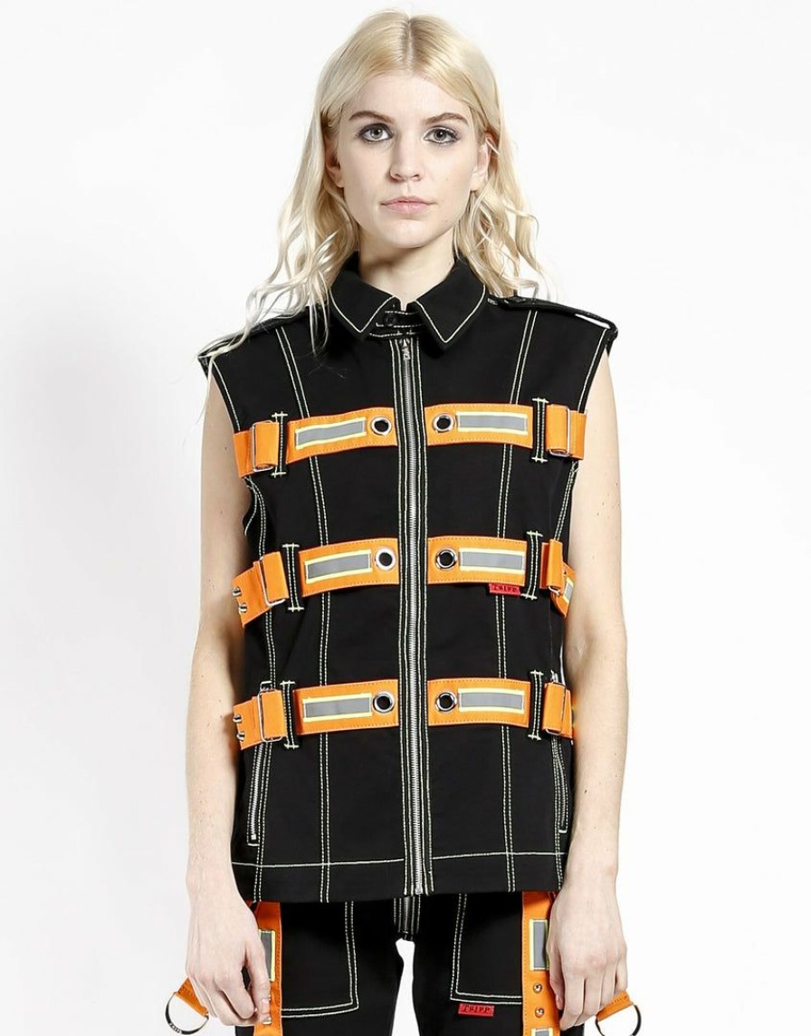 Men * | Trippnyc.Com Men Ultimation Vest Black/Orange