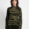 Women * | Trippnyc.Com Rag Sweater Camo Camo/Blk