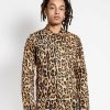 Men * | Trippnyc.Com Leopard Trucker Jacket Men Natural Leopard