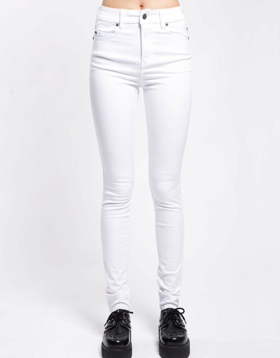 Women * | Trippnyc.Com High Waist T-Back Jean White