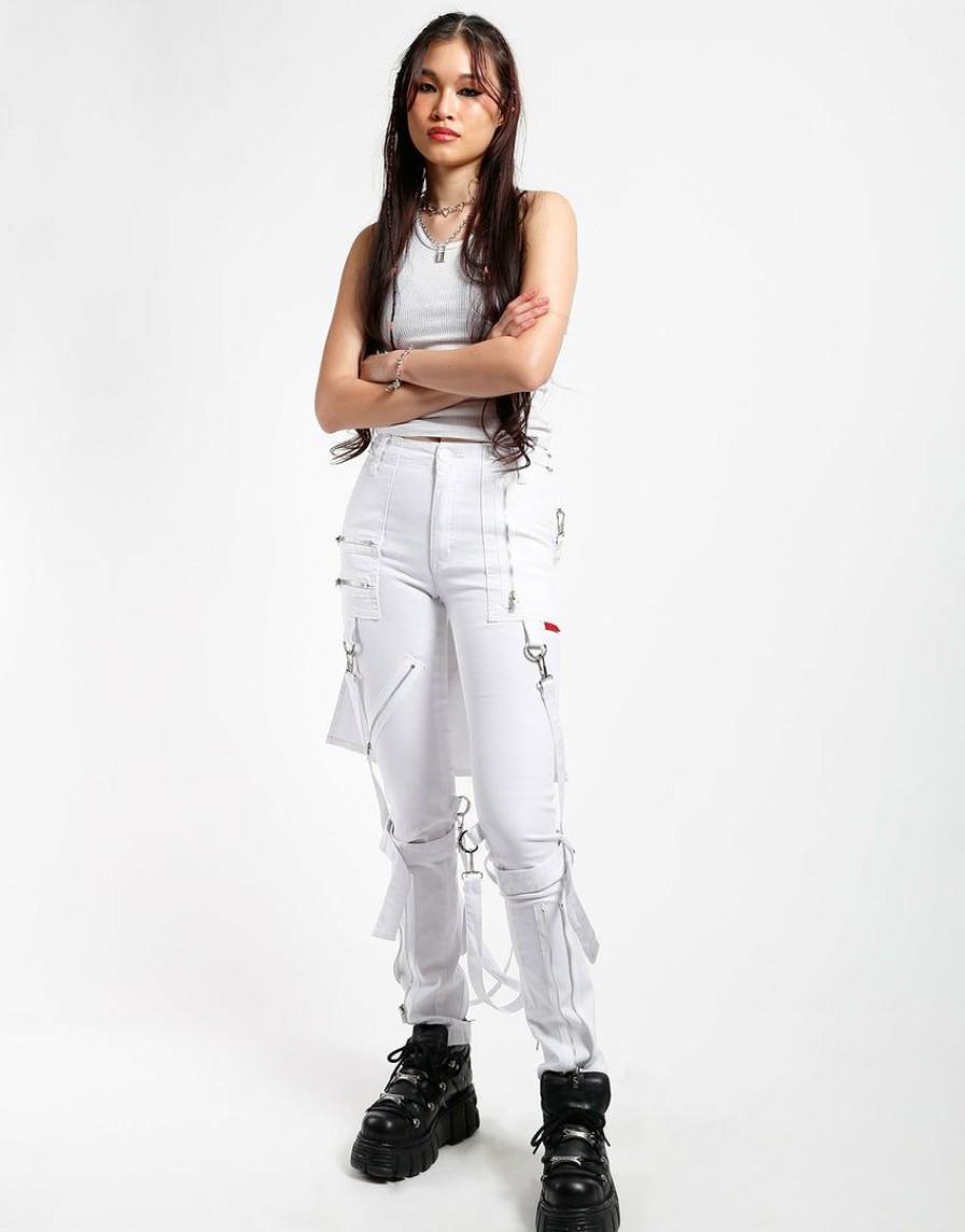 Women * | Trippnyc.Com Bumflap Pant Women White