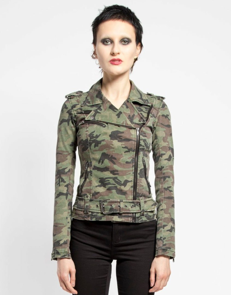 Women * | Trippnyc.Com Wild Child Moto Women Camo