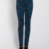 Women * | Trippnyc.Com High Waist Floral Skinny Turq Floral