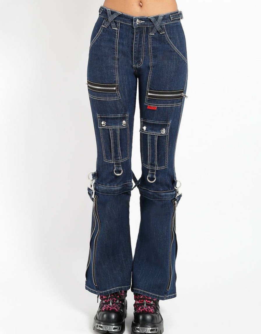 Women * | Trippnyc.Com Denim Rough Ready Pant Women Blue Denim