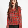 Women * | Trippnyc.Com Wild Child Moto Women Red Plaid