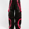 Women * | Trippnyc.Com Women Step Chain Pant Pink Black/Pink