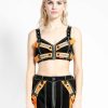 Women * | Trippnyc.Com Reflector Bustier Black/Orange