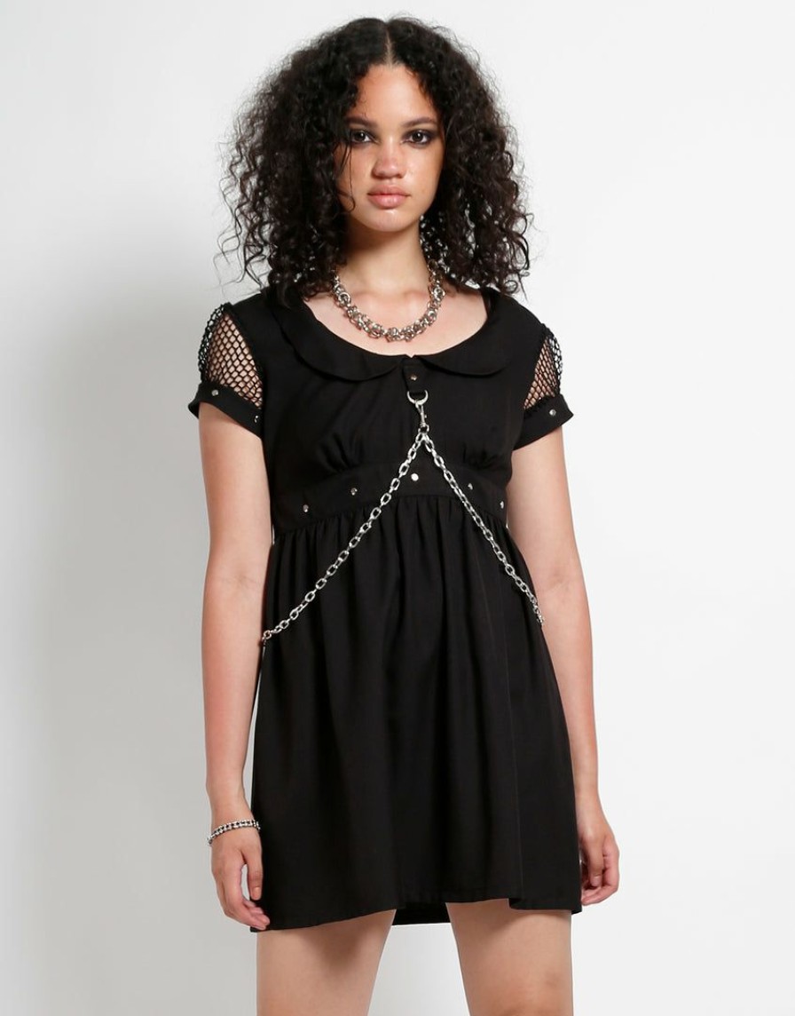 Women * | Trippnyc.Com Women Chain Strap Dress Black