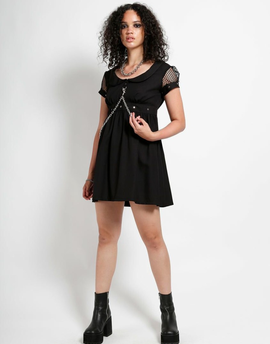 Women * | Trippnyc.Com Women Chain Strap Dress Black