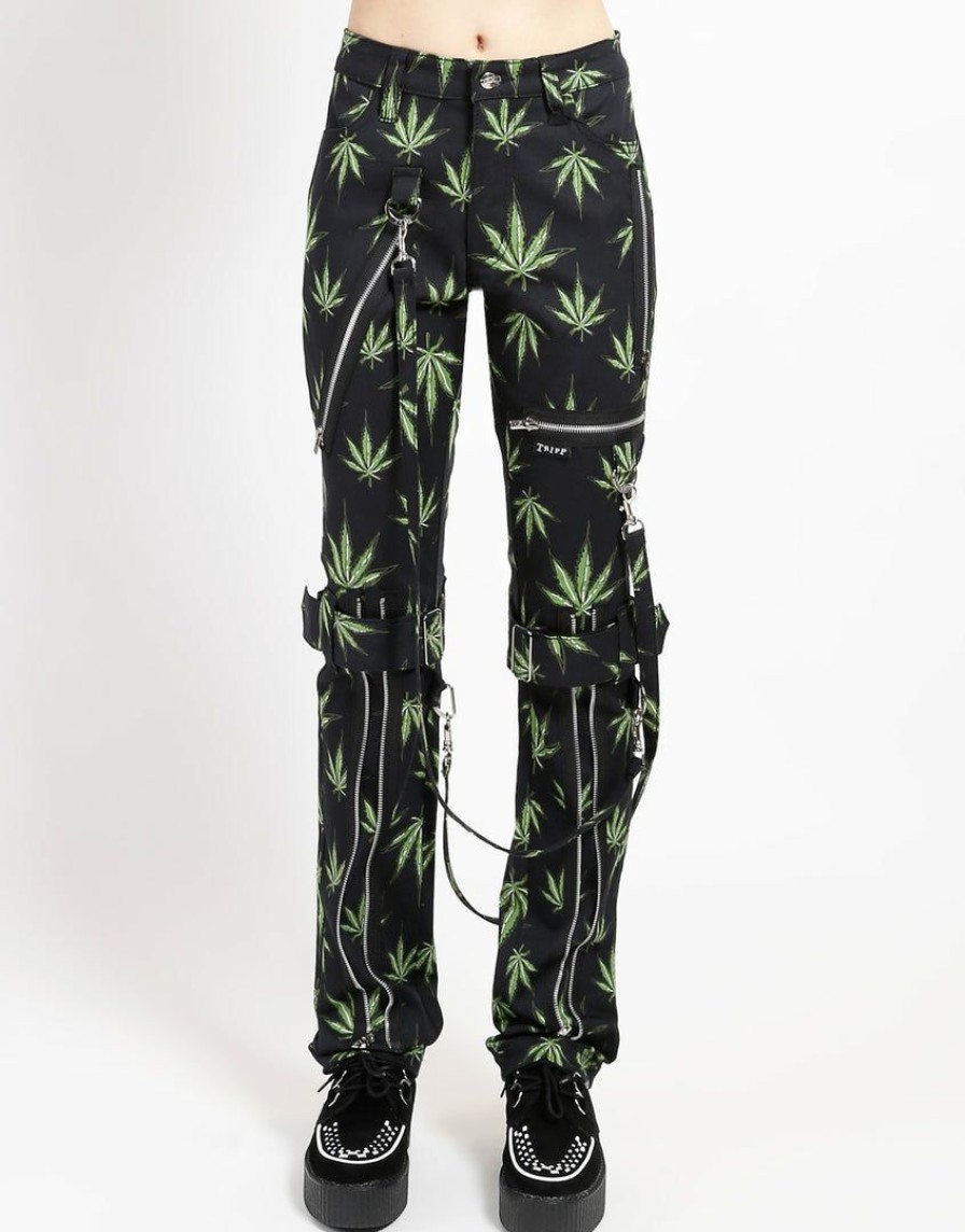 Women * | Trippnyc.Com Bondage Pant Grass Women Black/Grass