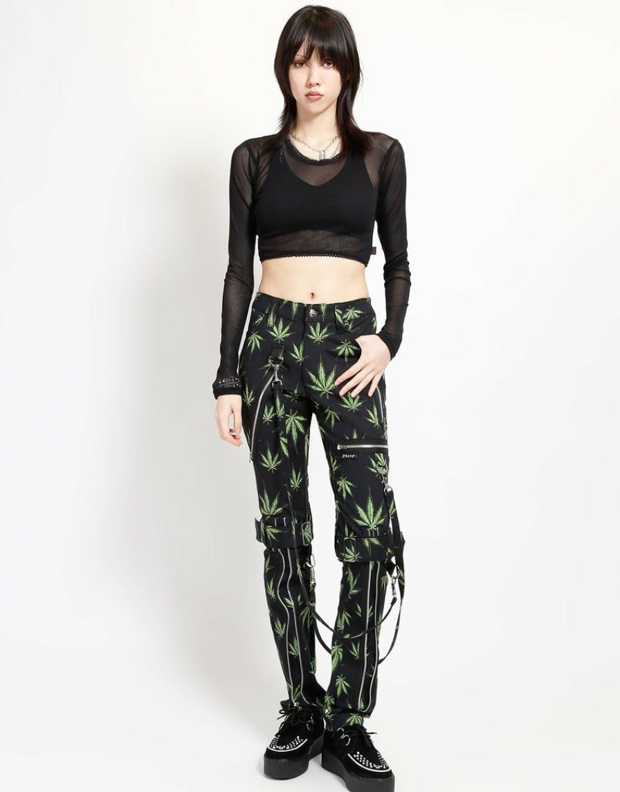 Women * | Trippnyc.Com Bondage Pant Grass Women Black/Grass