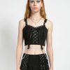 Women * | Trippnyc.Com Lolita Corset Black Women Black/Black