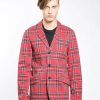 Men * | Trippnyc.Com Tartan Top Cat Blazer Red Plaid