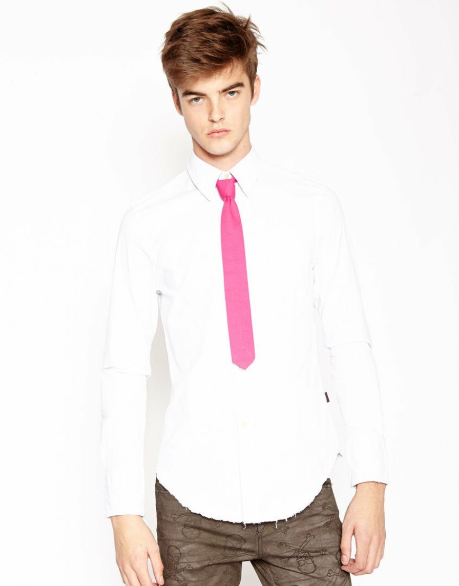 Men * | Trippnyc.Com Solid Tie Pink