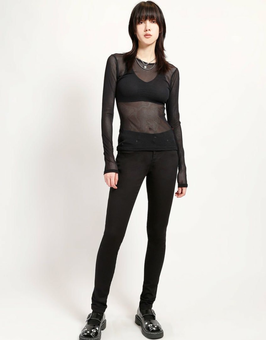 Women * | Trippnyc.Com T-Back Jean Black