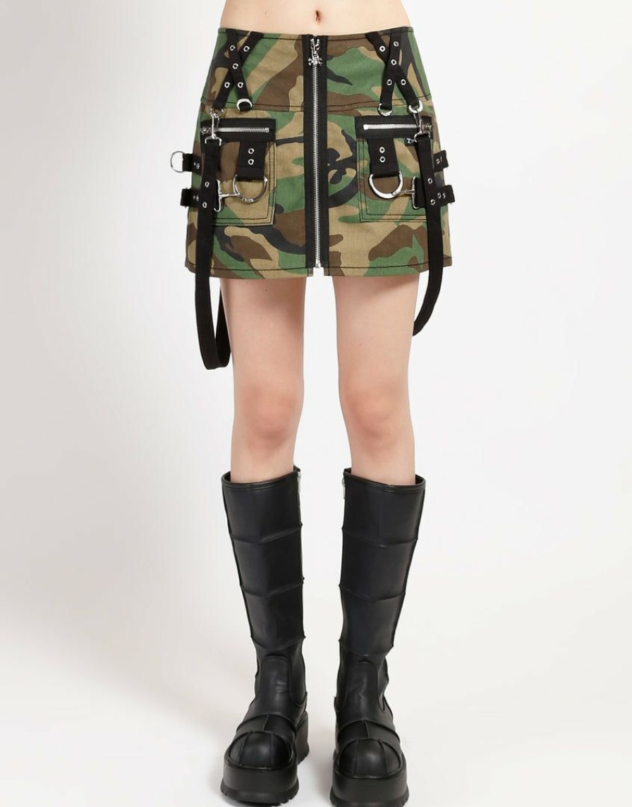 Women * | Trippnyc.Com Women Super D-Ring Skirt Camo