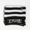 Women * | Trippnyc.Com Women Tripp Nyc Stripe Scarf White Blk/White