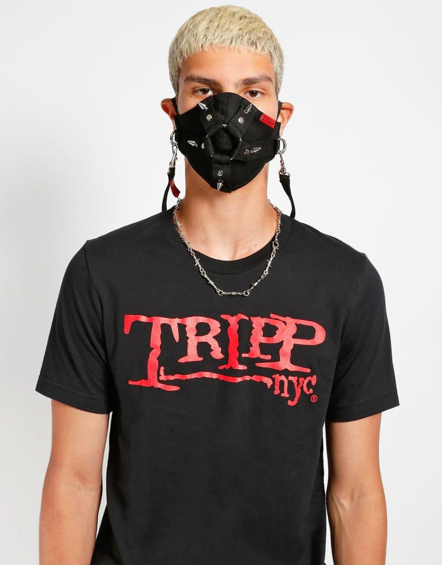 Women * | Trippnyc.Com Harness Strap Face Cover Women Black