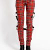 Women * | Trippnyc.Com Chaos Pant Red Plaid