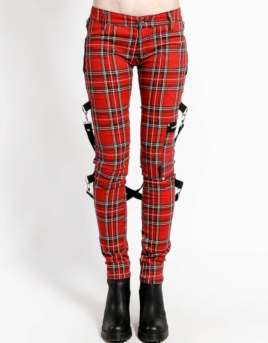 Women * | Trippnyc.Com Chaos Pant Red Plaid