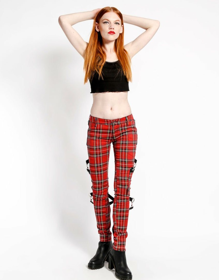 Women * | Trippnyc.Com Chaos Pant Red Plaid