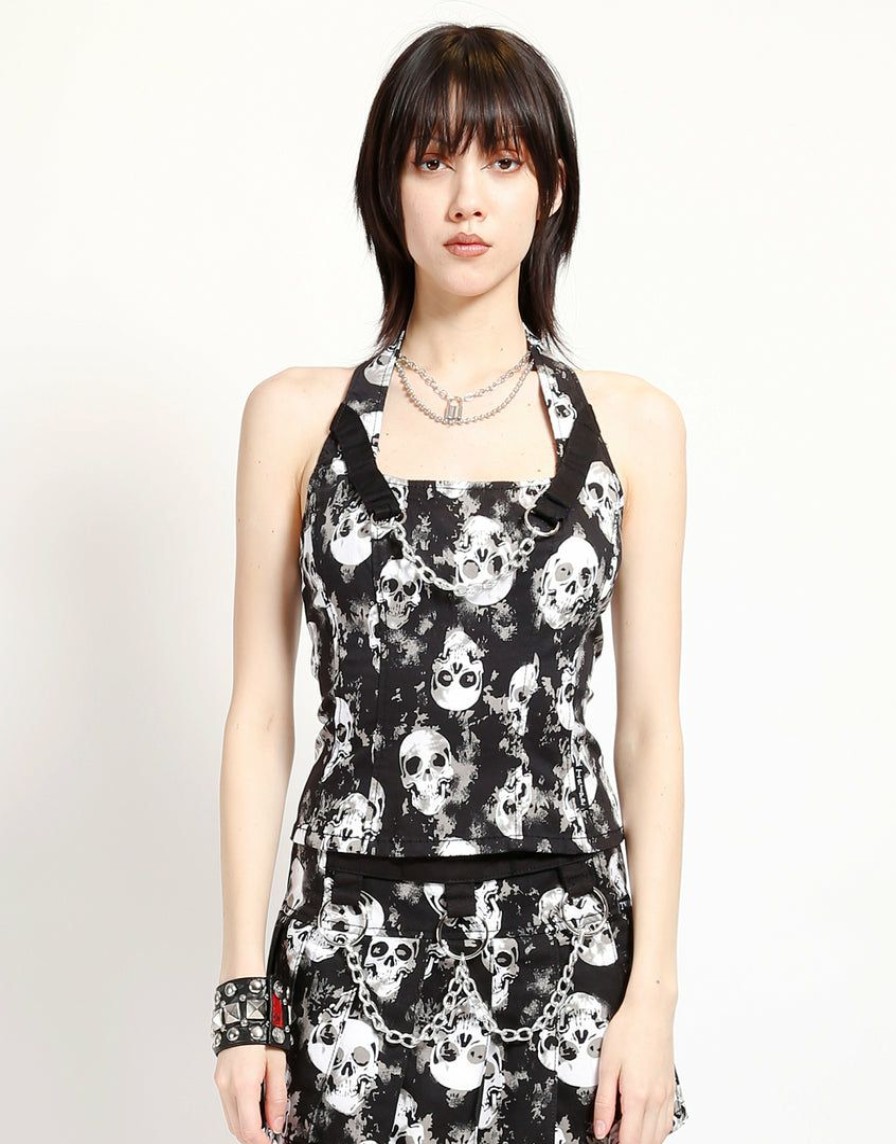 Women * | Trippnyc.Com Mary Chain Corset Skull Women Shadow Skull