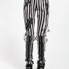 Women * | Trippnyc.Com Women Classic Slim Leg Bondage Pant Medium Stripe White And Black Stripe